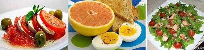 Alimentos de dieta de três dias