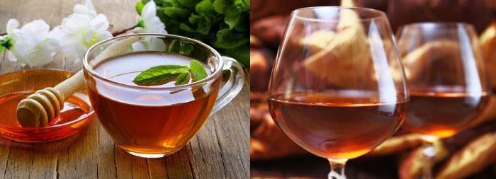 Cognac at honey