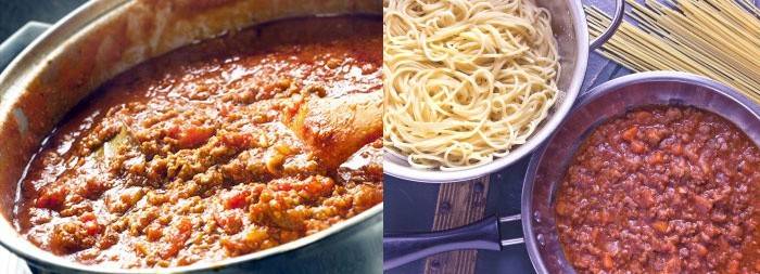 Spaghetti Bolognese trong một nồi nấu chậm