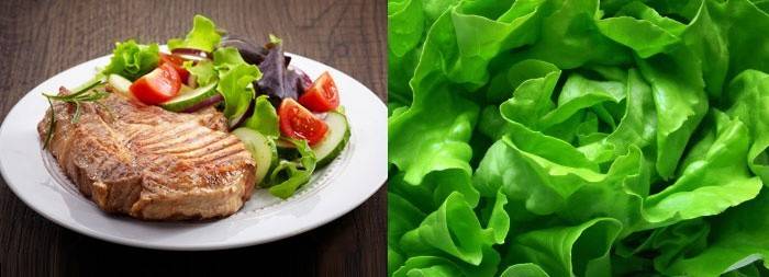 Verduras, Ensalada y Filete