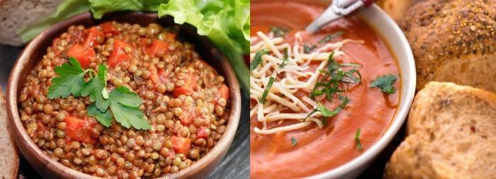 Lentile în pasta de tomate