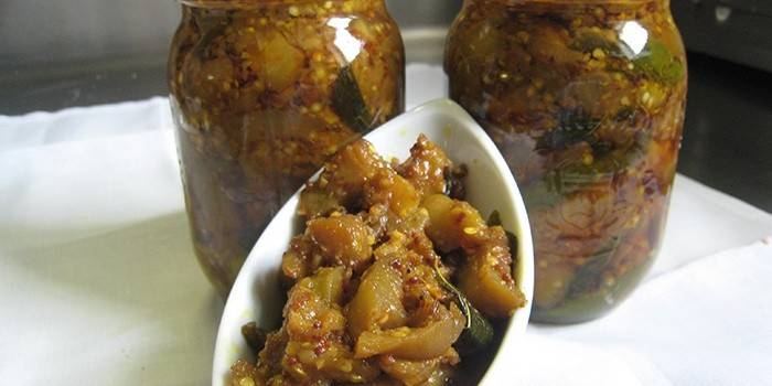 Baklažāni marinēti tāpat kā sēnes