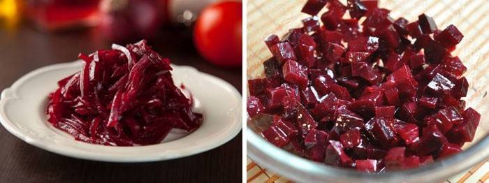 Barbabietola con olio vegetale