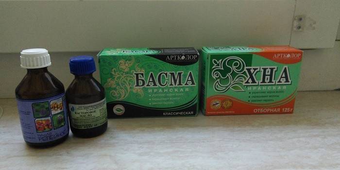 Basma y henna para hacer tinte para cabello gris