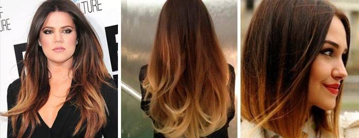 Ombre על שיער כהה