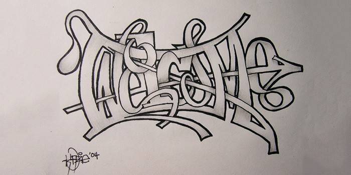 Crayon graffiti sur papier