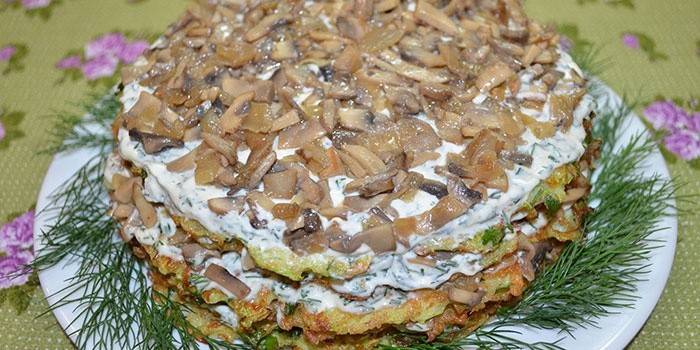 Appetitanreger mit Pilzen.