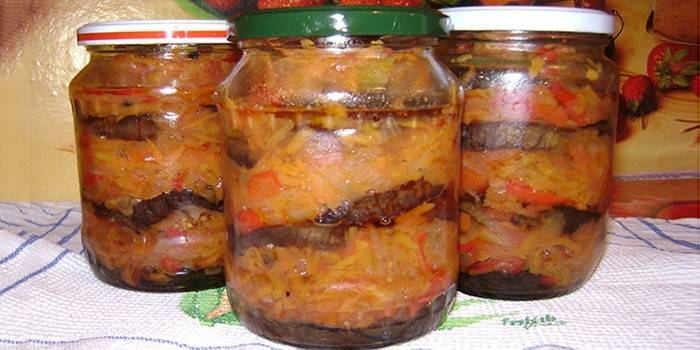 Cepts baklažāns ar pipariem