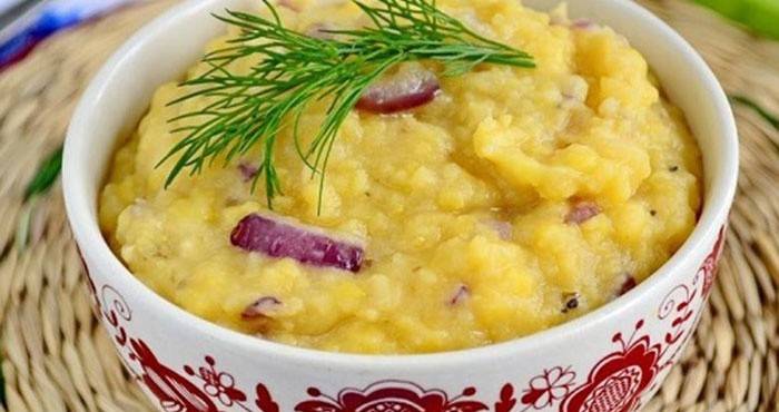 Multicooker etli lezzetli bezelye püresi