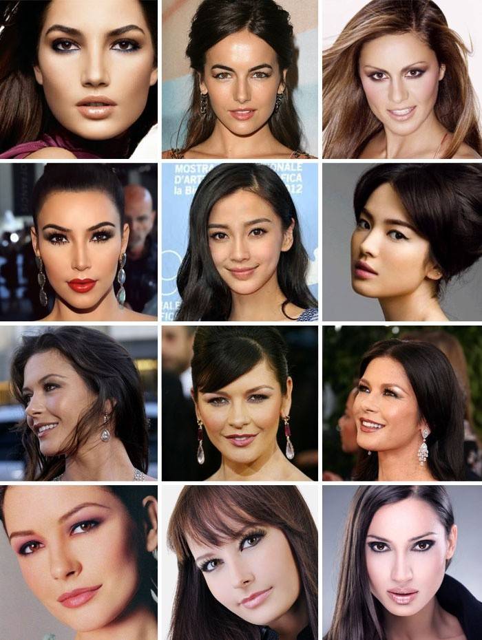 Photo pour les yeux bruns de maquillage avec une paupière imminente