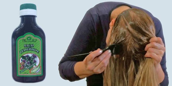 Con olio di bardana per densità