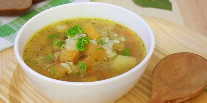 Sopa de cogumelo congelada