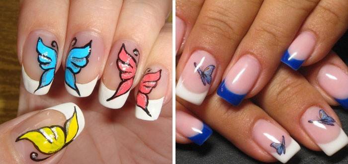 Nail art français classique et couleur