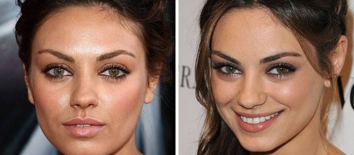 ขนคิ้วที่งดงามของนักแสดงภาพยนตร์ Mila Kunis