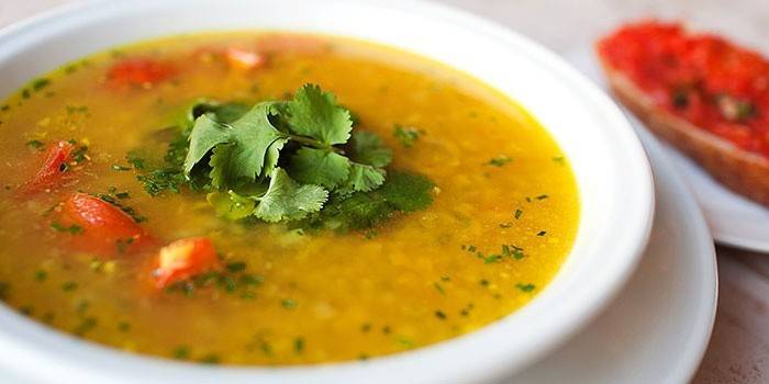 Vegetarische Linsensuppe