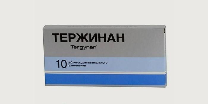 Terzhinan žvakutės, skirtos gydyti kolpitą moterims