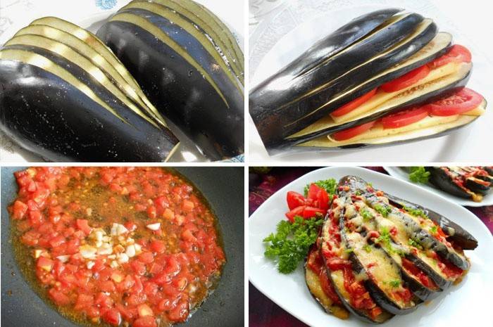 Aubergines farcies au fromage et à la tomate