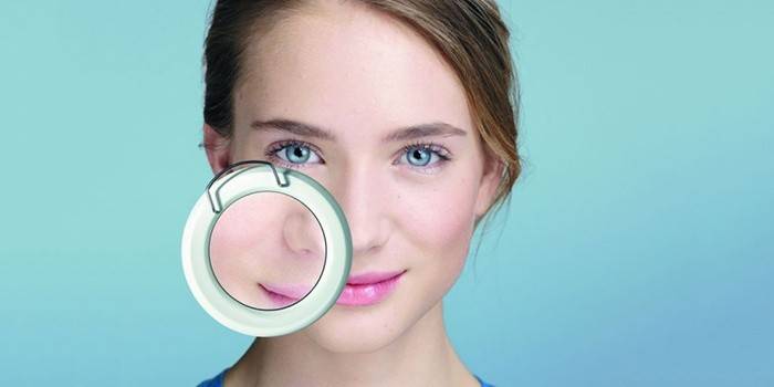 Pelle senza punti neri dopo una maschera all'uovo