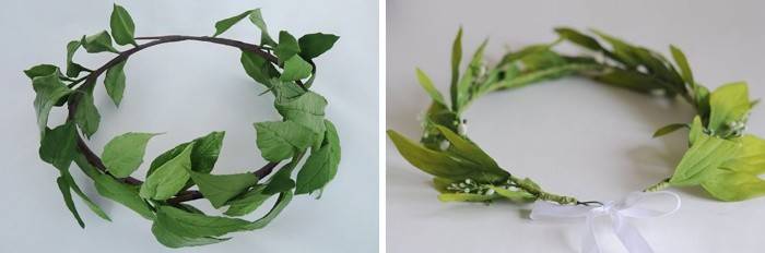Laurelkrans på hodet
