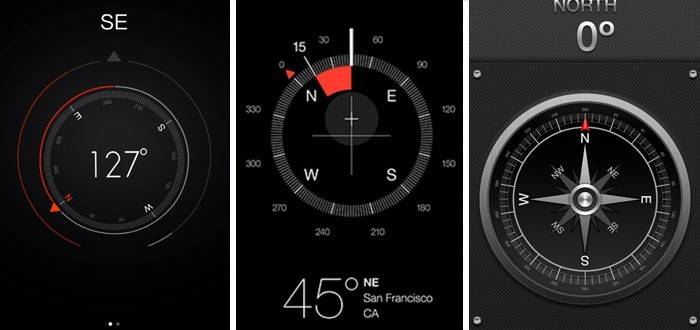 แอพพลิเคชั่น Compass บนสมาร์ทโฟน