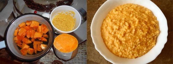 Porridge di zucca con miglio e uvetta