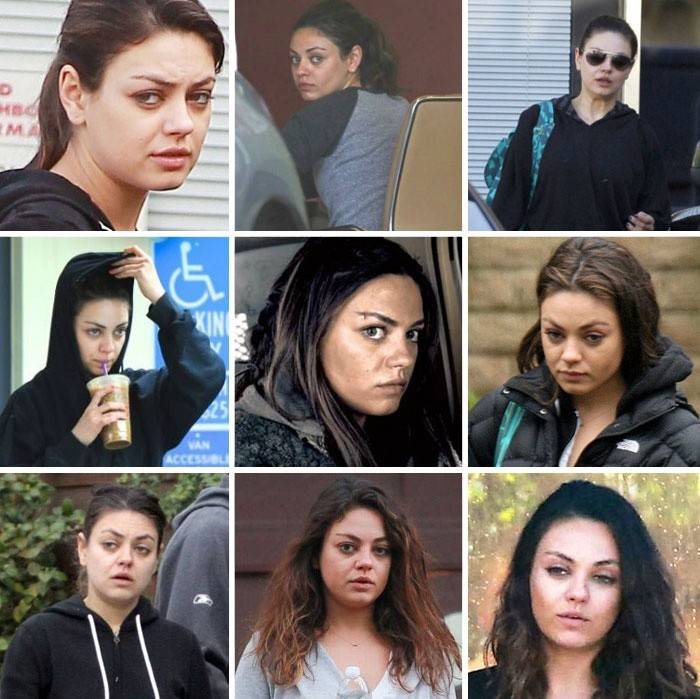 รูปภาพของ Mila Kunis ที่ไม่ต้องแต่งหน้า