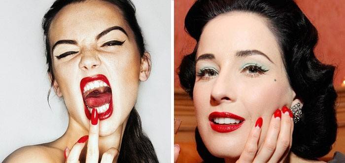Ongles et lèvres rouges