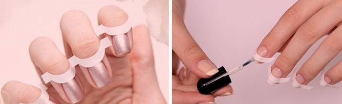 Autocollants arc pour créer des trous sur les ongles