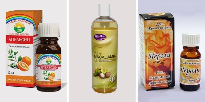 Oli di arancia, neroli e macadamia