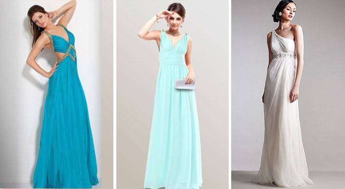 Graikų stiliaus šifono sundress