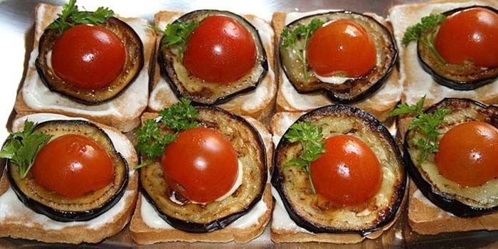 Sandwichs à l'aubergine