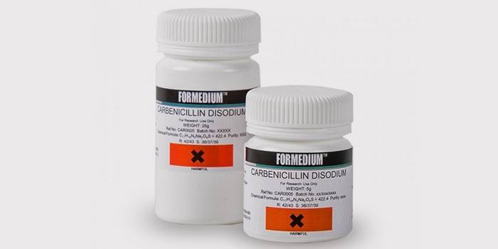 Kronik piyelonefrit tedavisi için ilaç karbenisilin