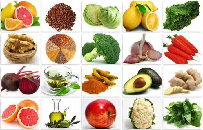 Hepatomegali için diyet ürünleri