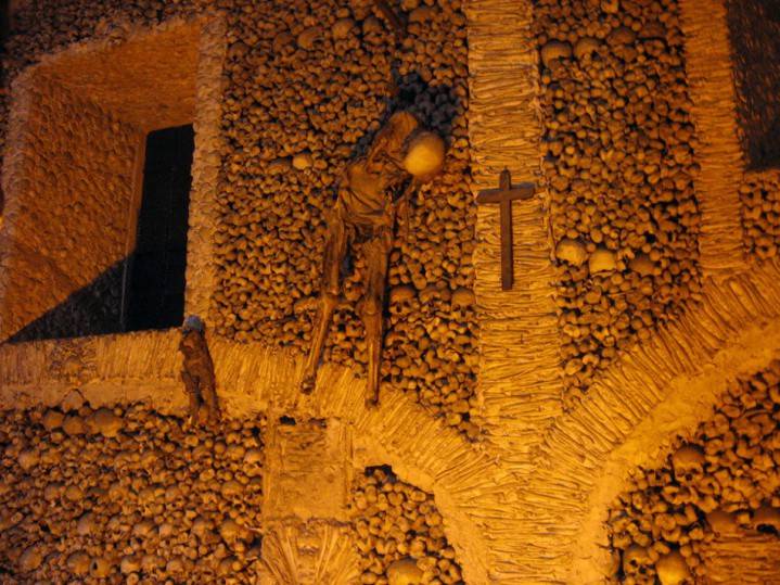 Walls in the chapel of bones