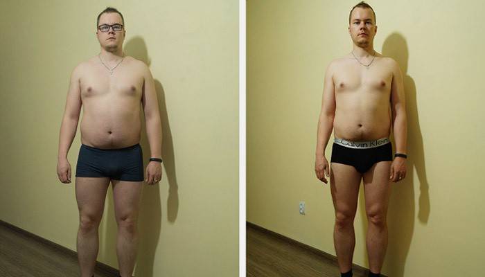 Vyras prieš ir po to, kai numetė svorio su „Hot Shapers“
