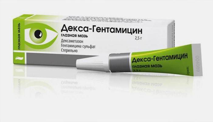 Oftalmologinis tepalas „Dex-Gentamicin“ miežiams ant viršutinio voko gydyti