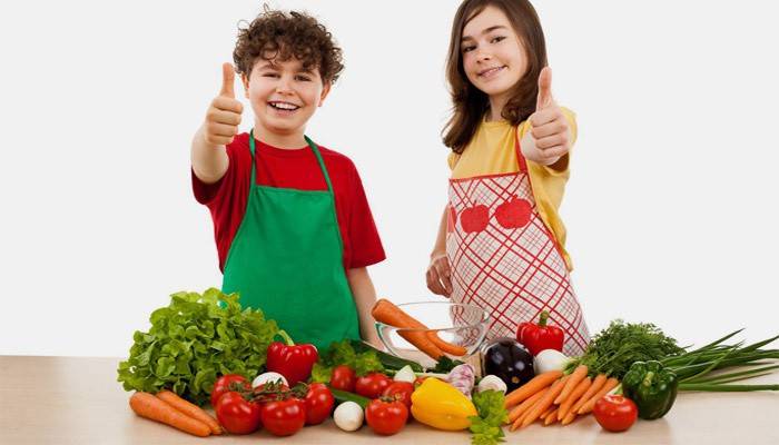 Des légumes sains pour les enfants
