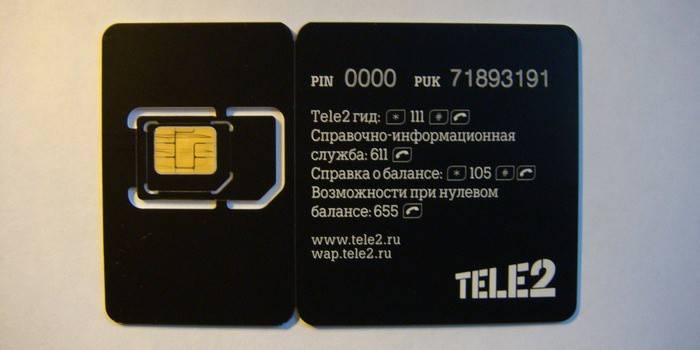 SIM kart Tele2
