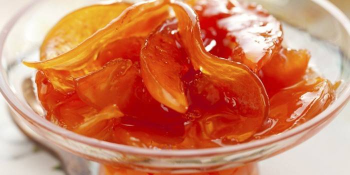 Mermelada de manzana en rodajas