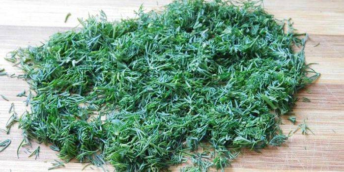 Caractéristiques de la récolte des feuilles d'aneth