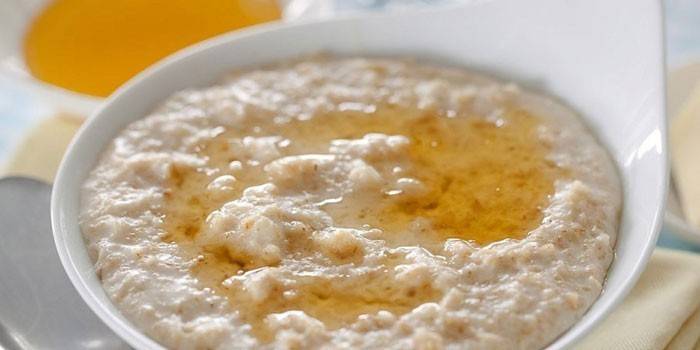 Gachas de avena con miel