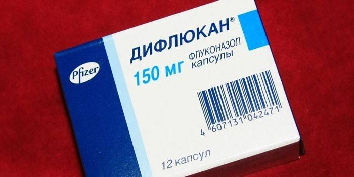 Diflucan tabletės pakuotėje