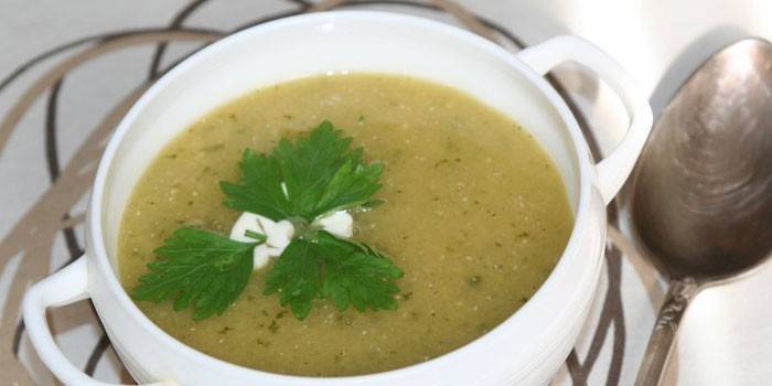 Puré con hierbas
