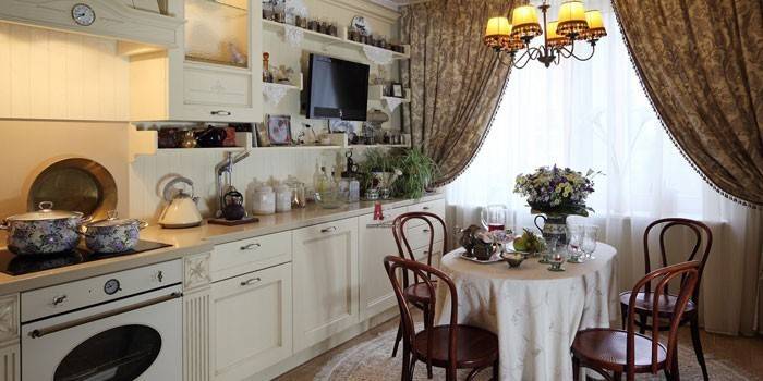 Stile provenzale all'interno della cucina