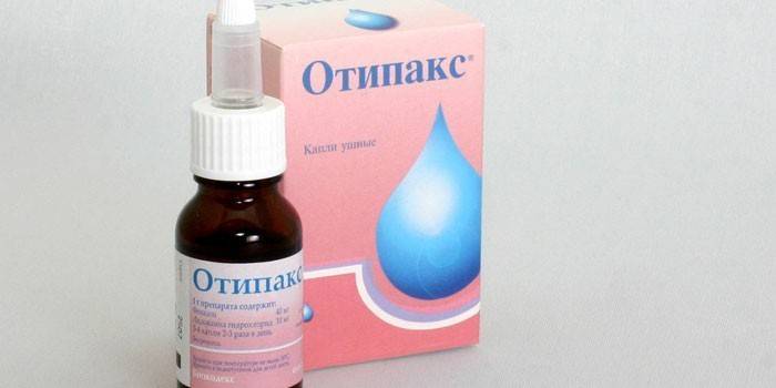 Otipax picături pe pachet