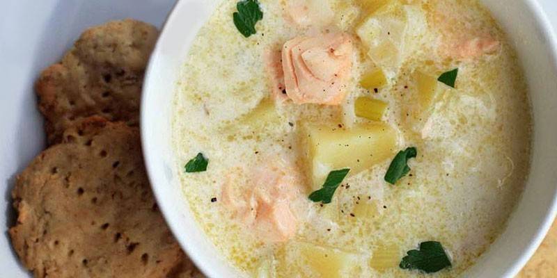 Sopa de peix finès amb formatge