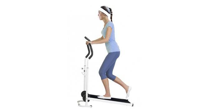 Girl on a treadmill