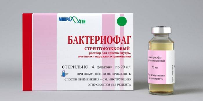 A droga bacteriófago Streptococcal no pacote