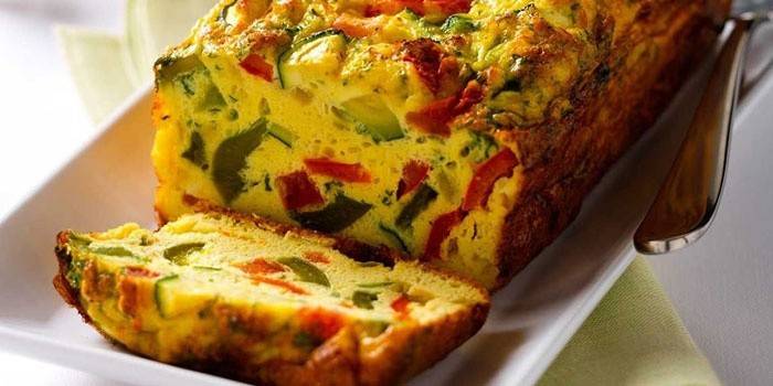 Omleta la cuptor cu legume