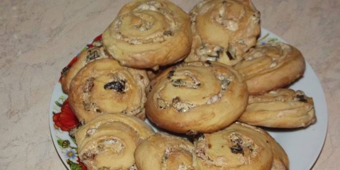 Kefir e bolinhos de creme de leite